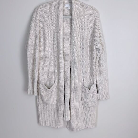 Barefoot Dream Cozychic Cardigan Midi Long Pockets Cream Size Medium - Picture 1 of 7